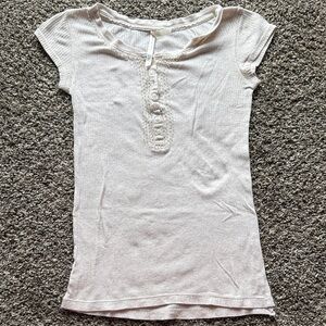 Aeropostale Cream Cap Sleeve Top